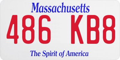MA license plate 486KB8