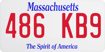 MA license plate 486KB9
