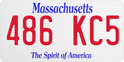 MA license plate 486KC5