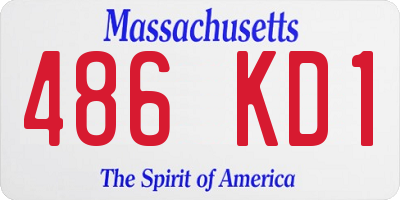 MA license plate 486KD1