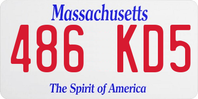 MA license plate 486KD5
