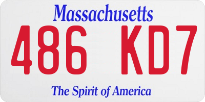 MA license plate 486KD7