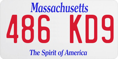 MA license plate 486KD9