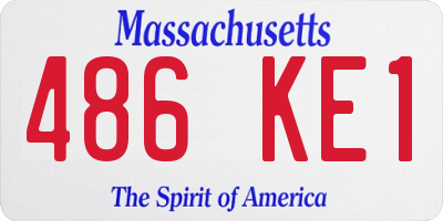 MA license plate 486KE1
