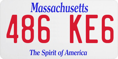 MA license plate 486KE6
