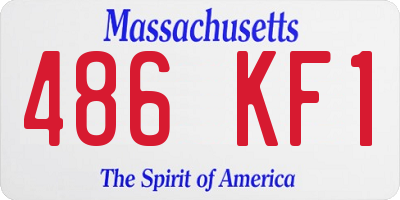 MA license plate 486KF1