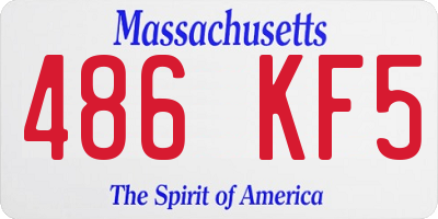 MA license plate 486KF5
