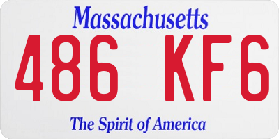 MA license plate 486KF6