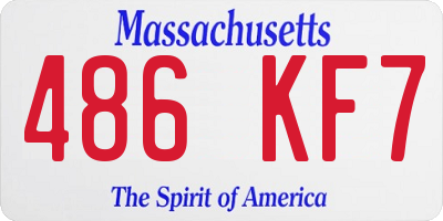 MA license plate 486KF7