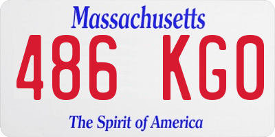 MA license plate 486KG0