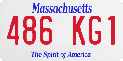 MA license plate 486KG1