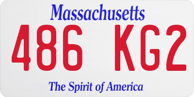 MA license plate 486KG2