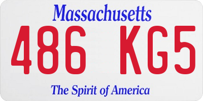 MA license plate 486KG5