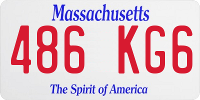 MA license plate 486KG6