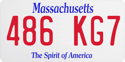 MA license plate 486KG7