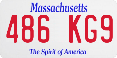 MA license plate 486KG9
