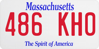 MA license plate 486KH0