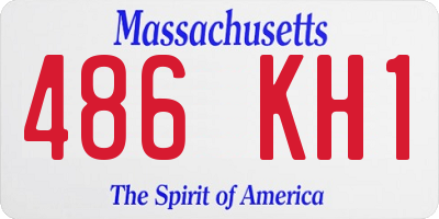 MA license plate 486KH1