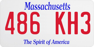 MA license plate 486KH3