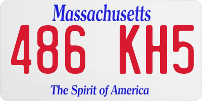 MA license plate 486KH5