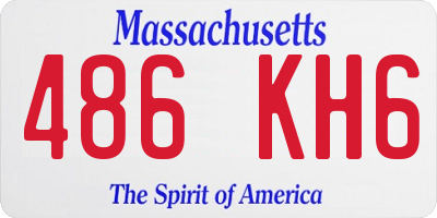 MA license plate 486KH6