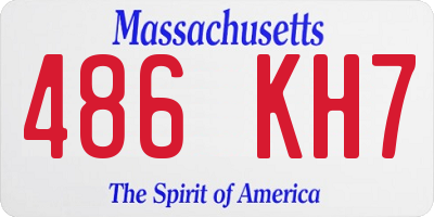 MA license plate 486KH7