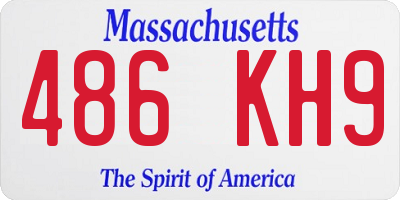 MA license plate 486KH9