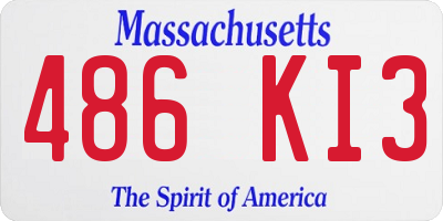 MA license plate 486KI3