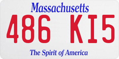 MA license plate 486KI5