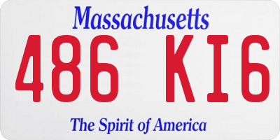 MA license plate 486KI6