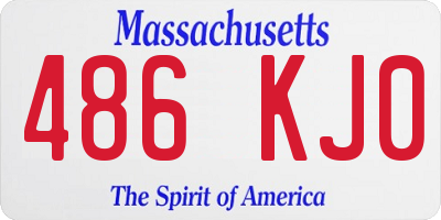 MA license plate 486KJ0