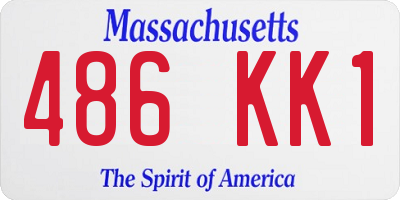 MA license plate 486KK1