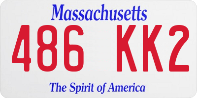 MA license plate 486KK2