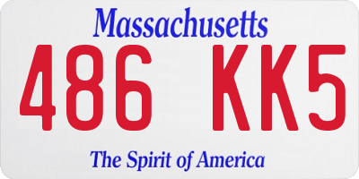 MA license plate 486KK5