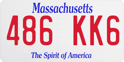 MA license plate 486KK6