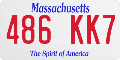 MA license plate 486KK7