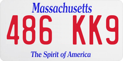 MA license plate 486KK9
