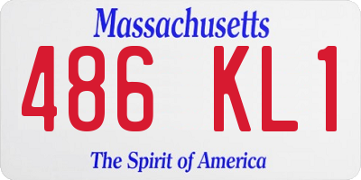 MA license plate 486KL1