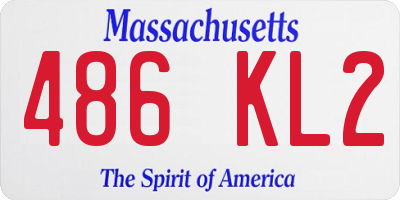 MA license plate 486KL2