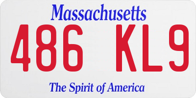 MA license plate 486KL9