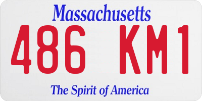 MA license plate 486KM1