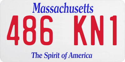 MA license plate 486KN1