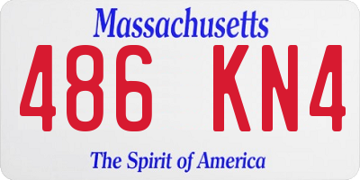 MA license plate 486KN4