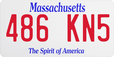 MA license plate 486KN5