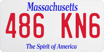MA license plate 486KN6