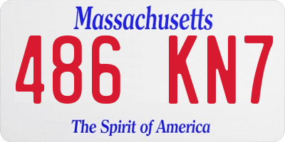 MA license plate 486KN7