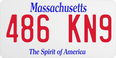 MA license plate 486KN9