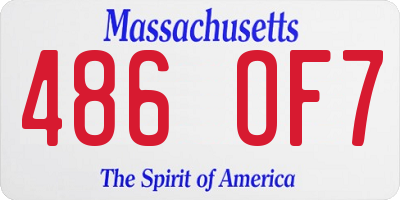 MA license plate 486OF7