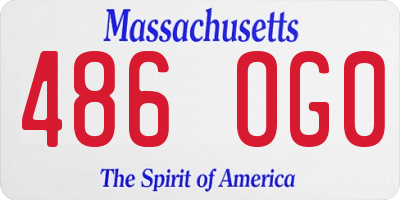 MA license plate 486OG0