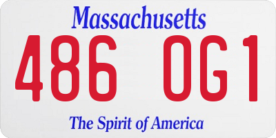 MA license plate 486OG1